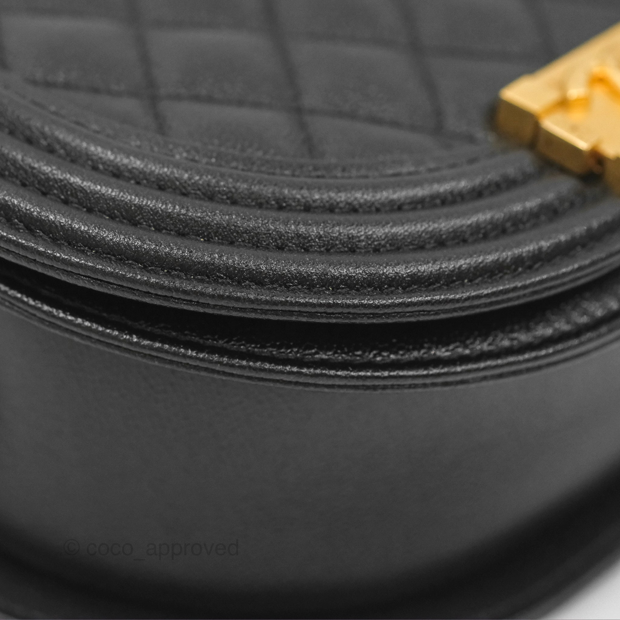 Chanel Boy Messenger Bag Black Caviar Leather with Aged Gold Hardware - Luxury Crossbody Bag for Women, Perfect for Work, Travel & Evening Events