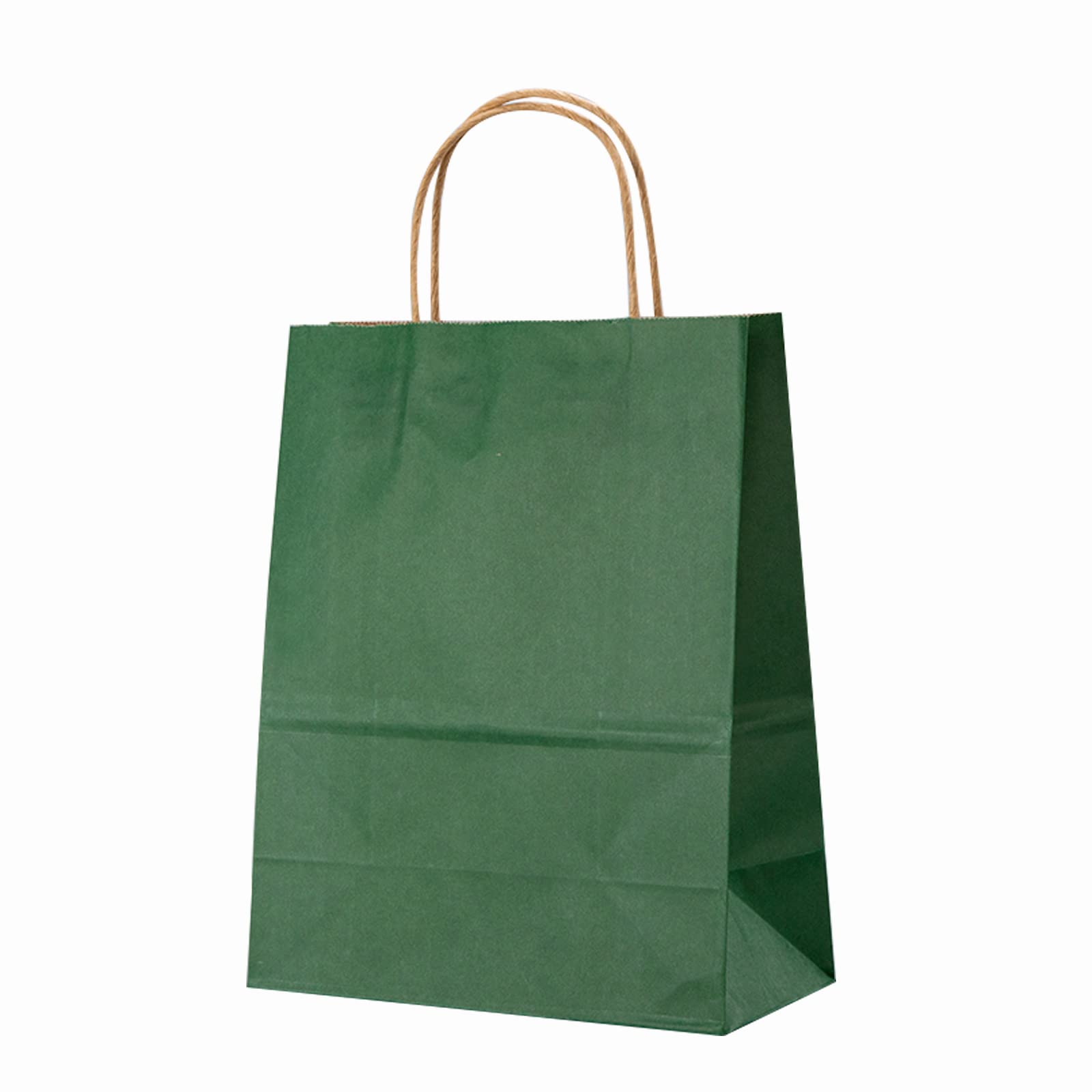 100 Pcs Kraft Paper Gift Bags with Handles - 8x4x11 Inch Eco-Friendly Retail Packaging Bags for Grocery, Lunch, Fruits, Kids Parties, Holiday Gifts & Arts Crafts (Great for Christmas, Birthday, Baby Shower & Wedding Favors)