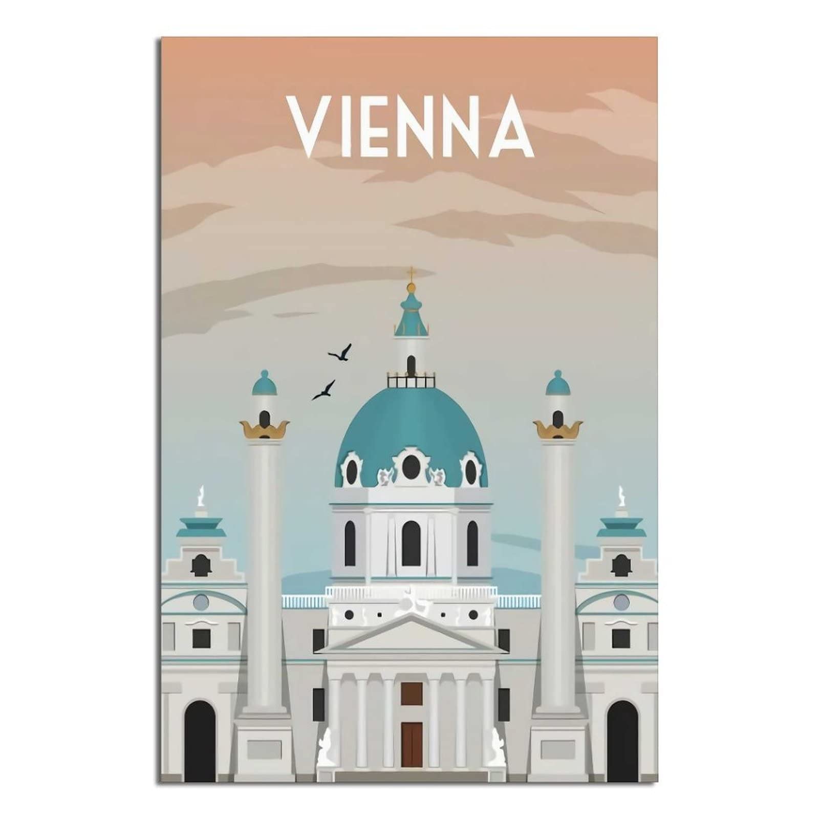 Vintage Travel Posters Canvas Wall Art - Vienna Print Painting for Living Room, Bedroom, Office Decor | Perfect for Home, Hotel & Cafe Wall Decoration