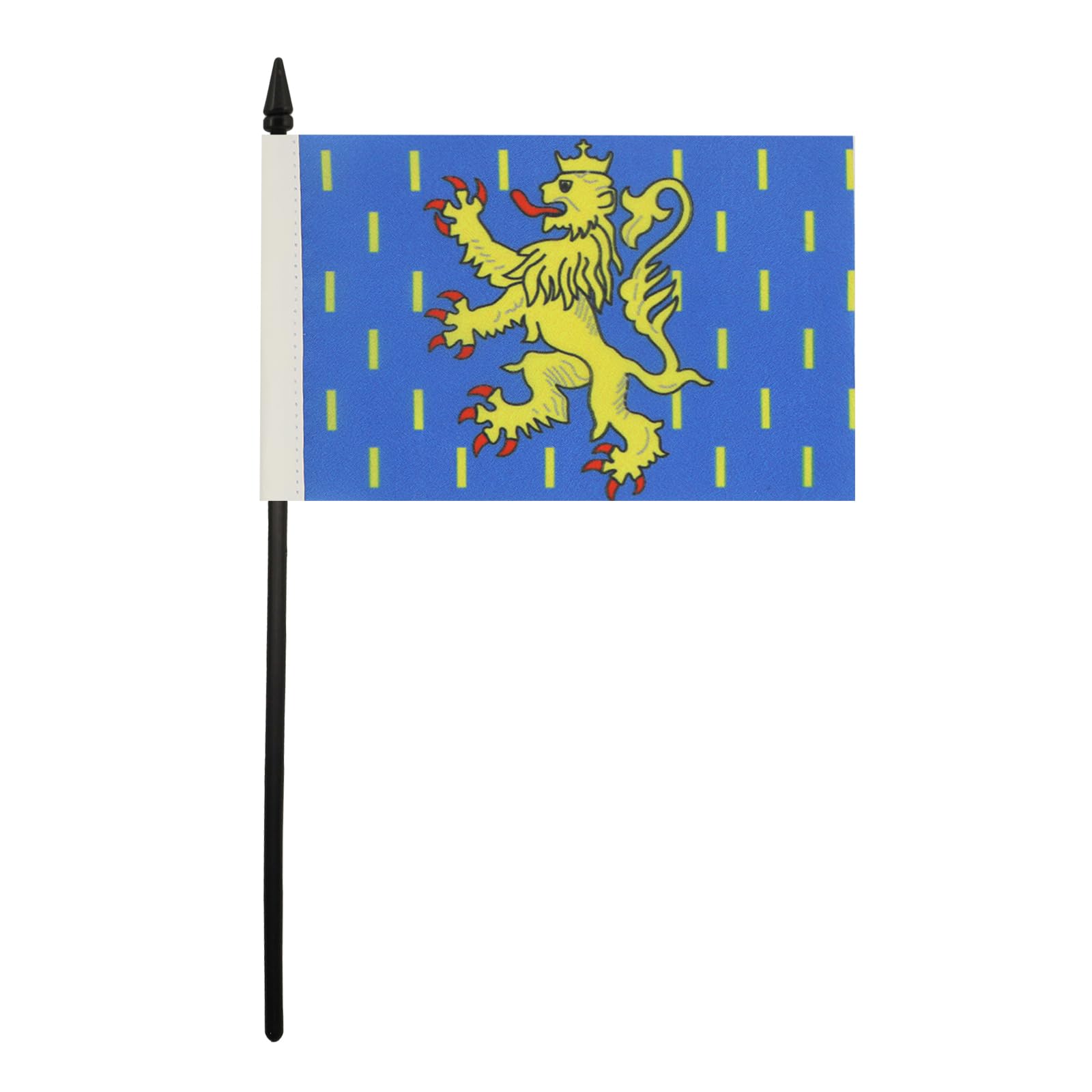 Franche-Comté Table Flag 4x6 Inches | French Region Desk Flag 15x10 cm with Black Plastic Stick & Base | AZ FLAG | Perfect for Office Decor, Cultural Displays & International Events