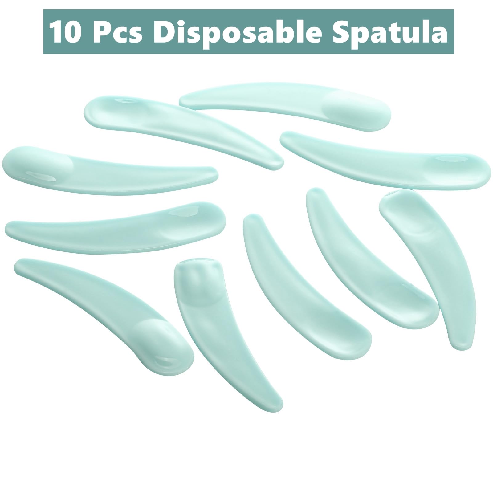 100-Pack 10g Small Refillable Plastic Cosmetic Jars with Lids & 10 Makeup Spatulas - Perfect for Lip Scrubs, Creams, Beauty Samples | Travel-Friendly, Salon & DIY Skincare Organizer (Green)