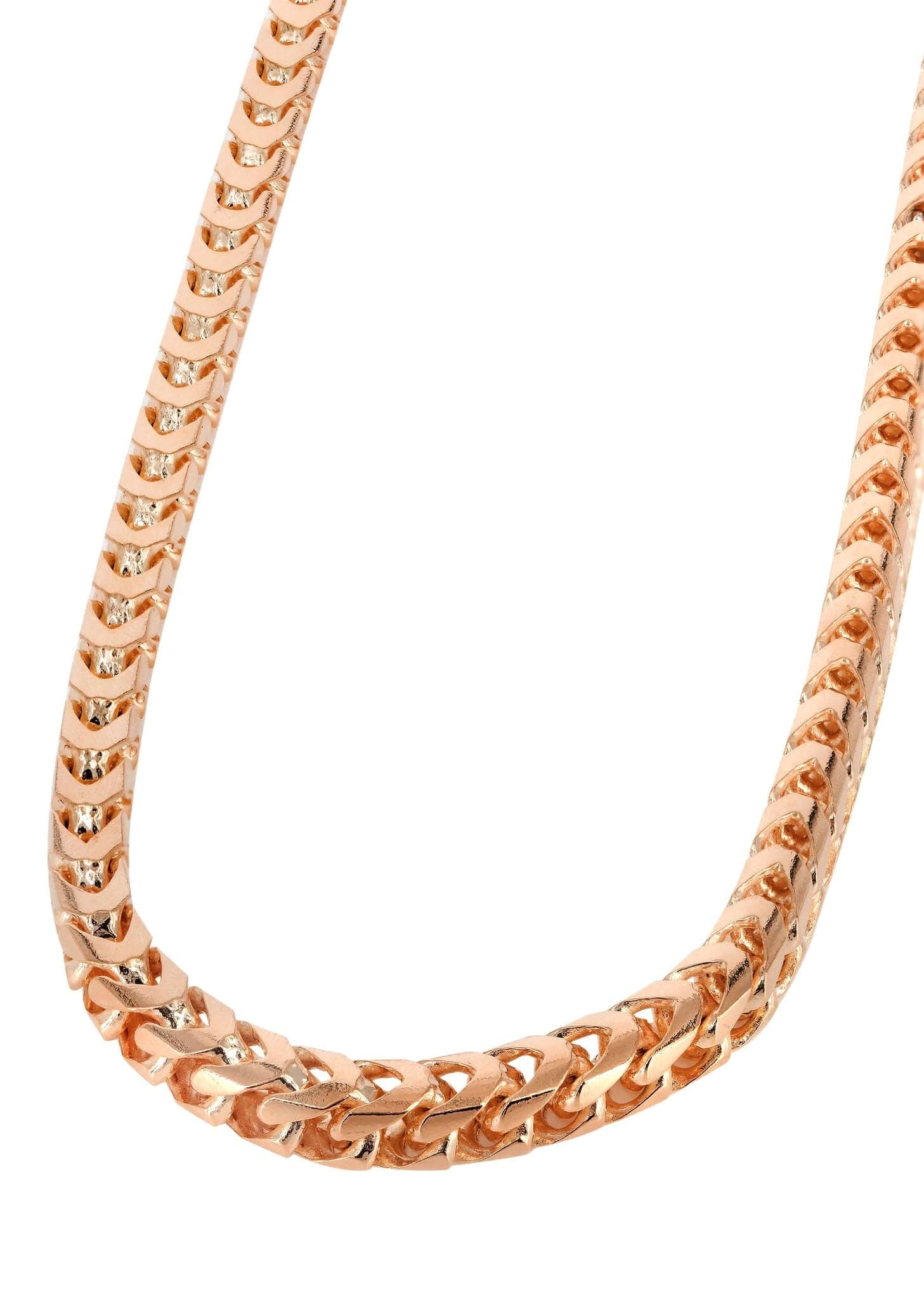 14K Rose Gold Solid Franco Chain for Women - Elegant Necklace for Everyday Wear, Gift Giving & Special Occasions