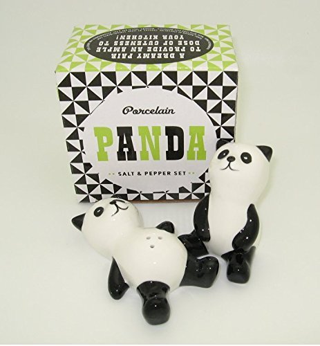 Streamline Daydream Panda Salt and Pepper Shaker Set - Cute Animal-Themed Kitchen Accessories for Home & Restaurant Use