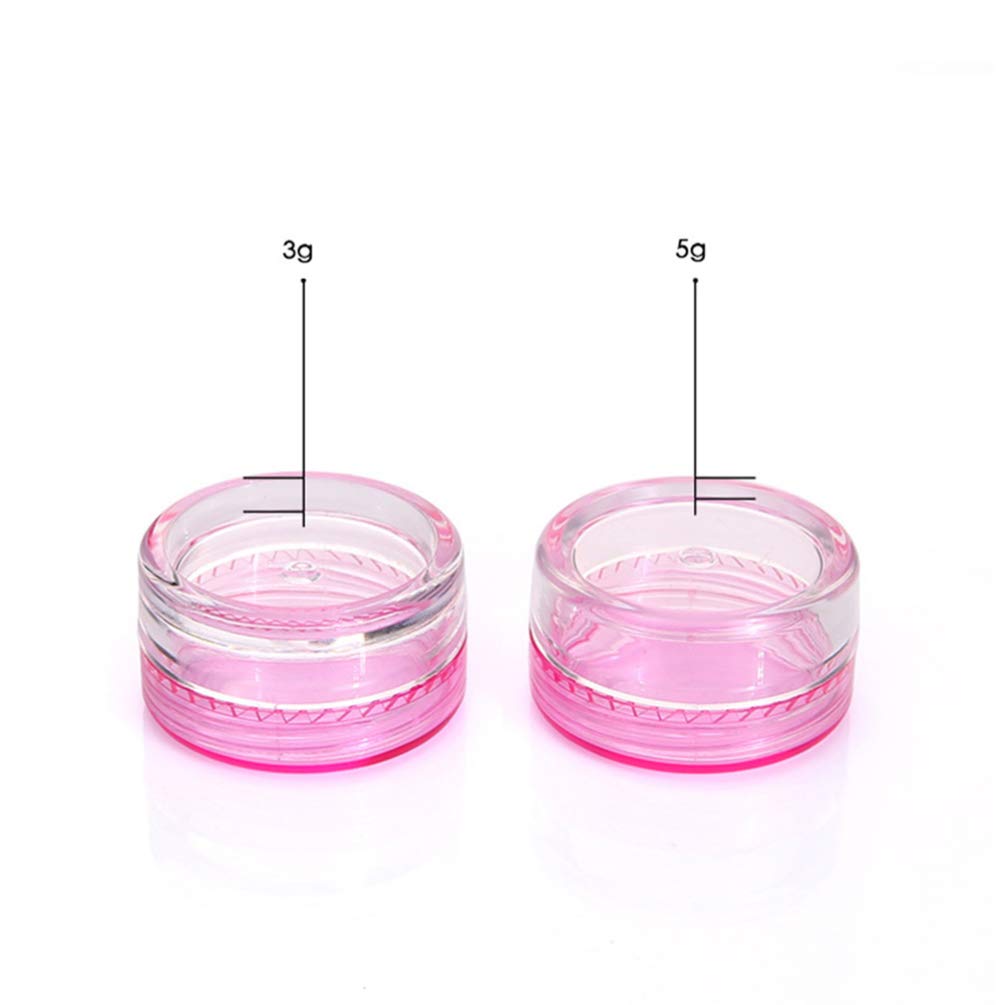 55-Piece Hemoton Leakproof Plastic Cosmetic Jars with Lids - Mini Travel Containers for Makeup Samples, Lip Balm, Creams & Beads | Perfect for DIY Beauty, Travel Toiletries & Craft Storage