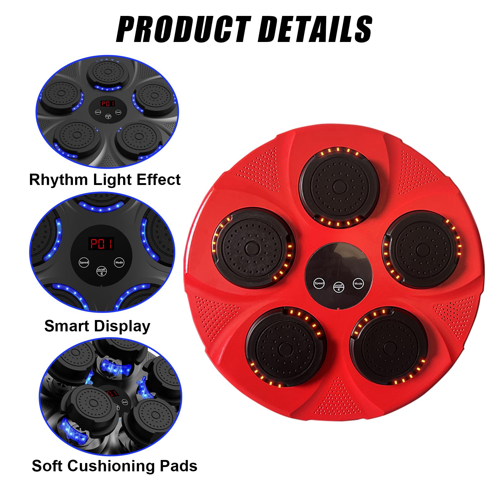2024 Upgraded Smart Bluetooth Boxing Machine with Gloves & LED Display - Home Gym Fitness Equipment for Cardio, Strength Training & Stress Relief