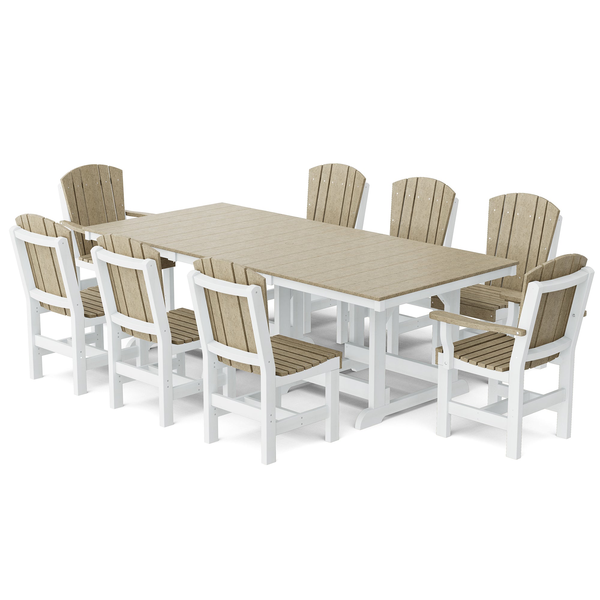 Heritage 9-Piece 44x94 Inch Dining Table Set - Perfect for Family Gatherings, Dinner Parties & Formal Dining Rooms