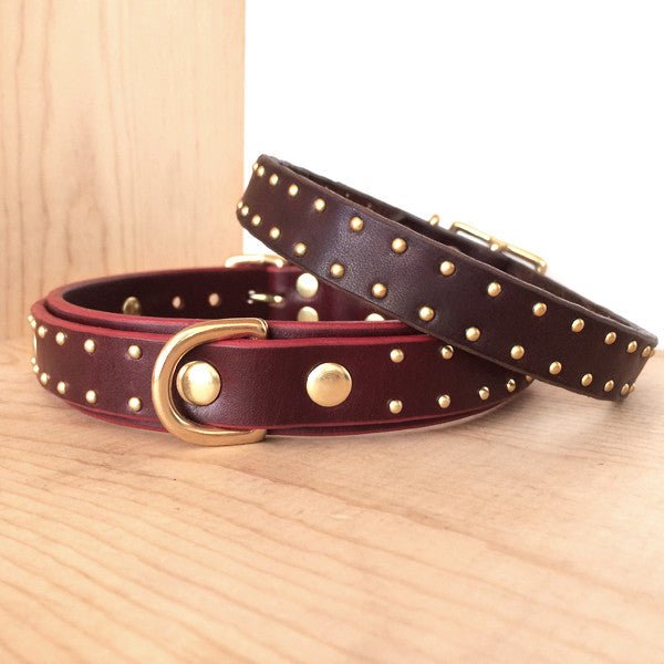 Premium Hudson Leather Dog Collar - Adjustable, Durable & Stylish Pet Collar for Small Medium Large Dogs - Perfect for Daily Walks, Training & Outdoor Adventures