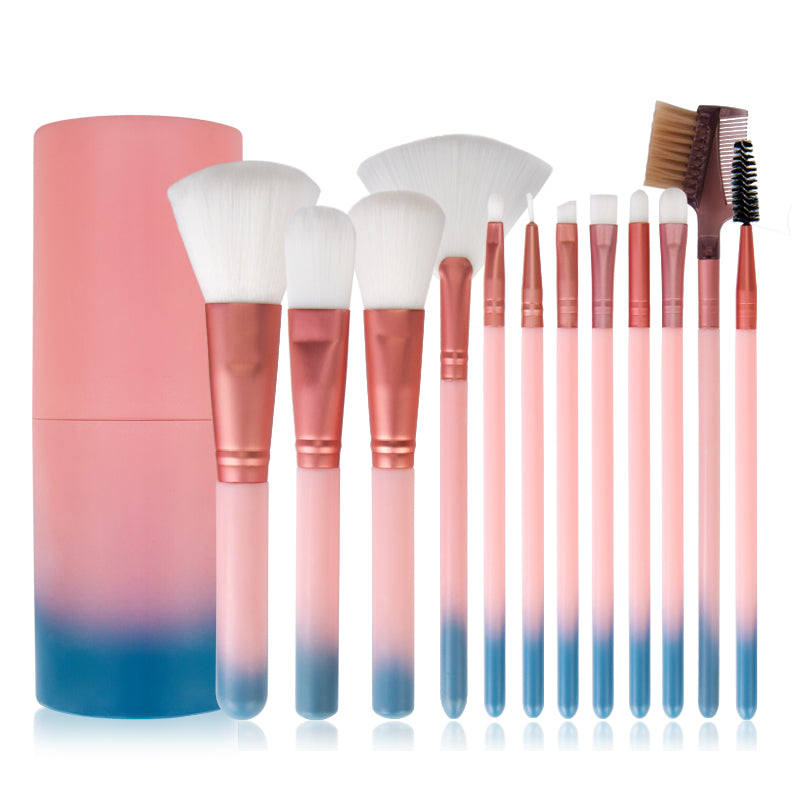 12-Piece Professional Makeup Brush Set for Foundation, Eyeshadow & Blending - Perfect for Makeup Artists & Beginners - Home & Travel Use