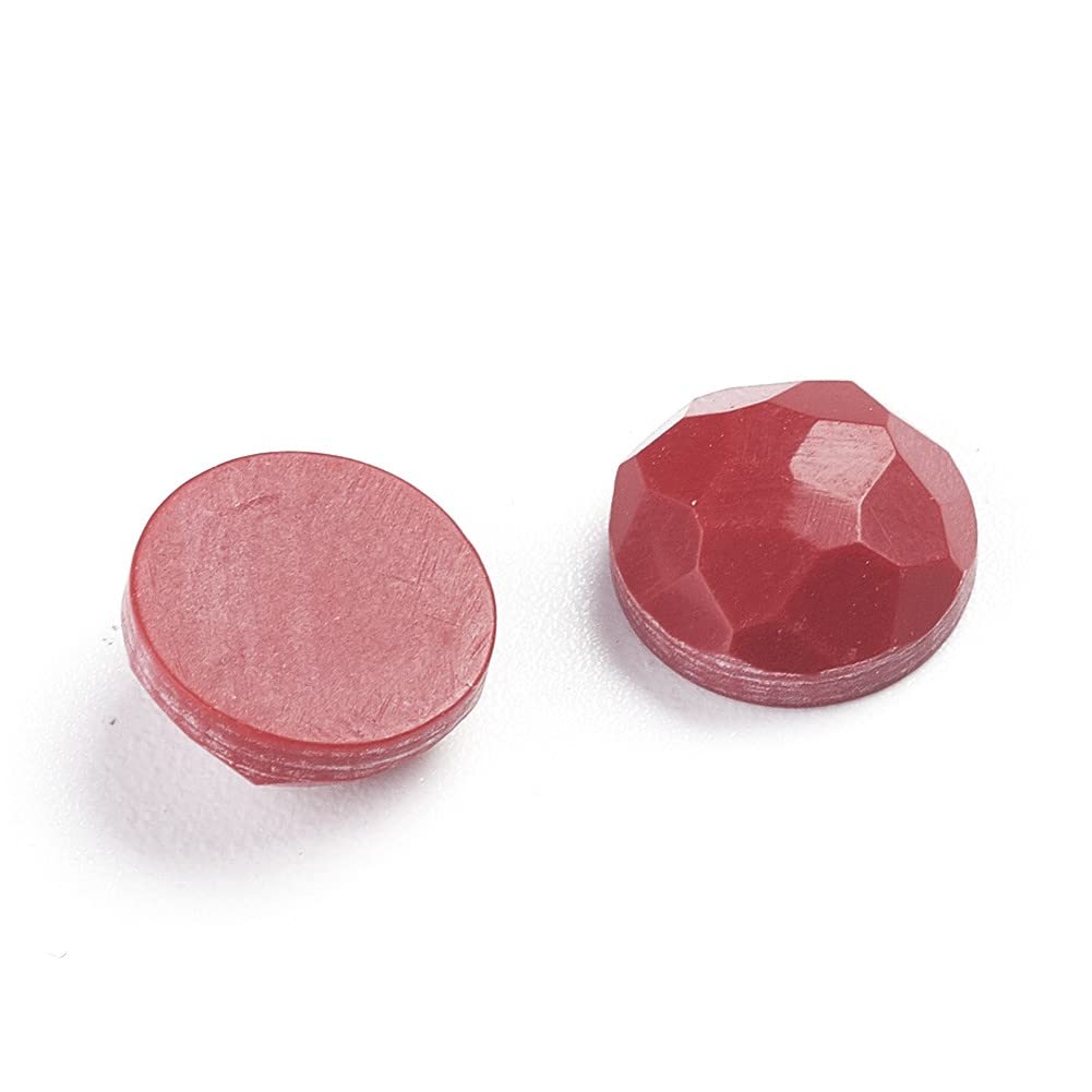 Beadthoven 50pcs 8mm Faceted Stone Cabochons - Mixed Half Round Dome Gemstone Beads with Flat Back for Jewelry Making, DIY Bezel Tray, Healing Chakra Crystal Quartz - Perfect for Necklaces, Bracelets & Spiritual Crafts