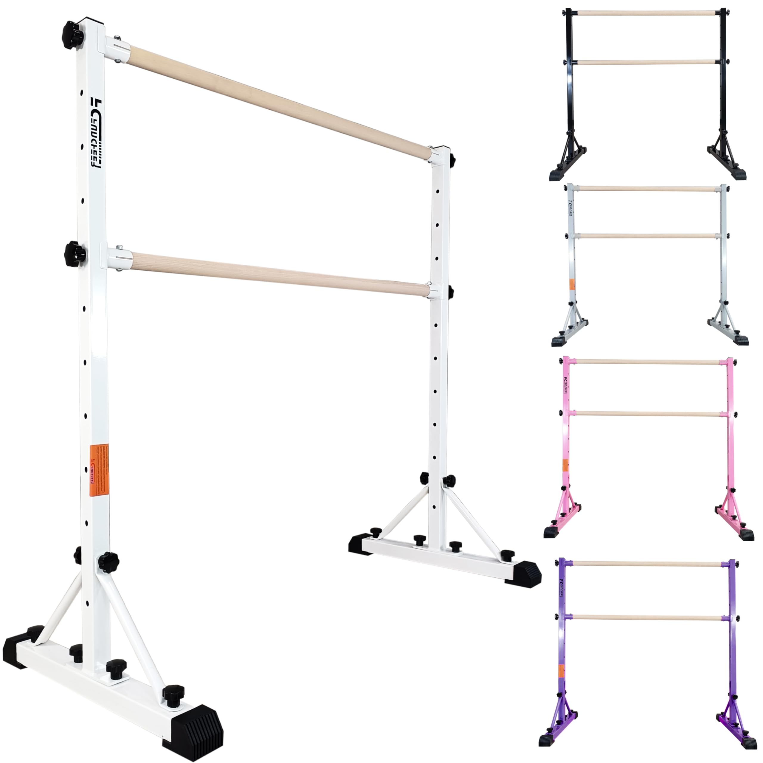Adjustable Portable Ballet Barre for Dance & Fitness - Sturdy 250 lbs Weight Limit - Perfect for Home, Studio & Balance Training