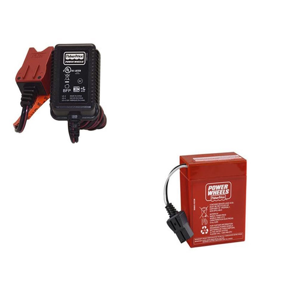 Replacement Battery and Charger for POWER WHEELS 00801-0712 - Compatible with Kids Ride-On Cars & Electric Vehicles | Long-Lasting Power for Outdoor Play & Family Fun