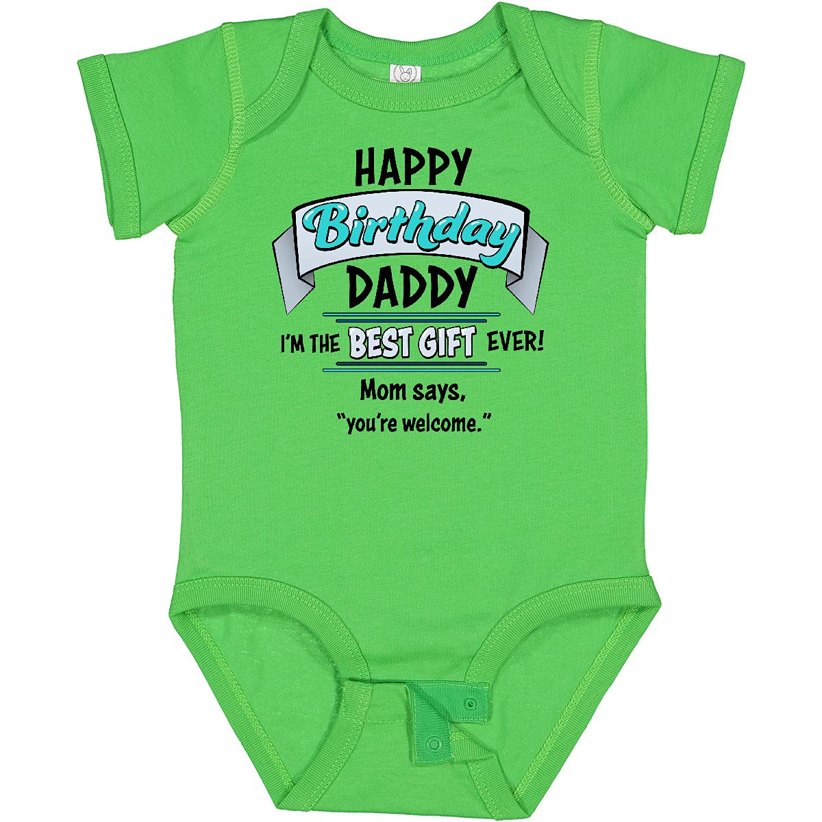 Inktastic Happy Birthday Baby Bodysuit - Cute Blue Onesie for Newborns & Infants | Perfect for Birthday Parties, Photo Shoots & Gifts