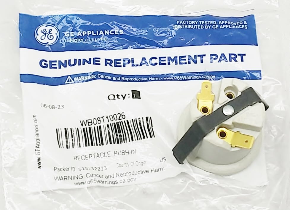 Genuine OEM WB08T10026 Oven Range Stove Light Push-in Socket Replacement Part - Compatible with R2-B9 & EA241225 Models - Perfect for Kitchen Appliance Repair & Maintenance