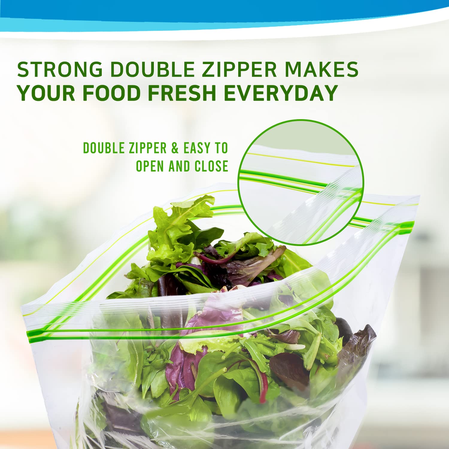 90 Medium LDPE BPA-Free Clean Zipper Bags for Food Storage & Freezer Use | Reusable, Durable & Safe for Snacks, Meals & Leftovers