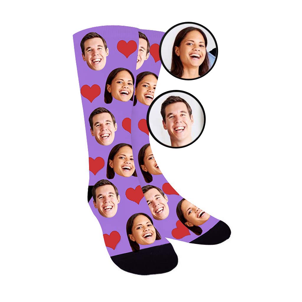 Custom Christmas Novelty Socks with Funny Print - Personalized Photo Socks for Couples, Men & Women | Unisex Crew Socks for Holiday Gifts, Party Favors & Festive Outfits