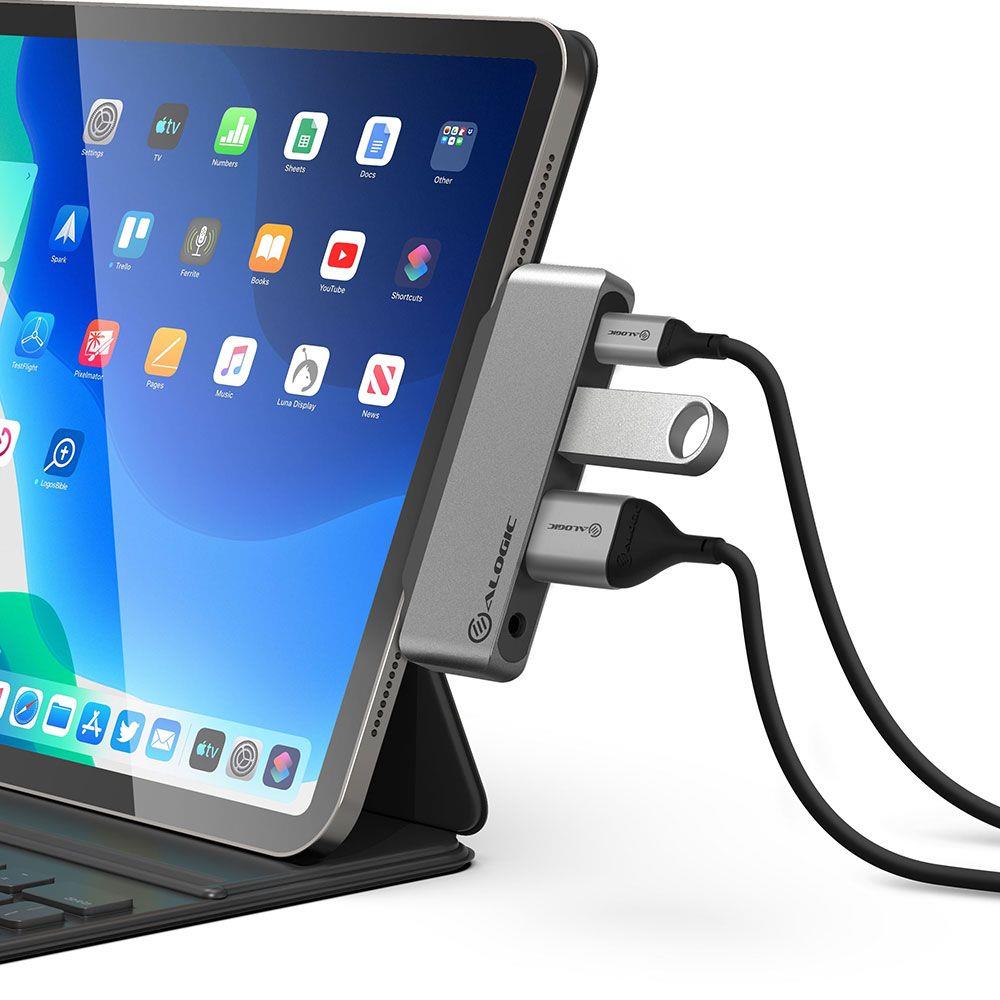 ALOGIC 4-in-1 USB C Hub with HDMI - Multi-Port Adapter for MacBook, iPad, Laptop - Perfect for Home Office, Travel & Presentations