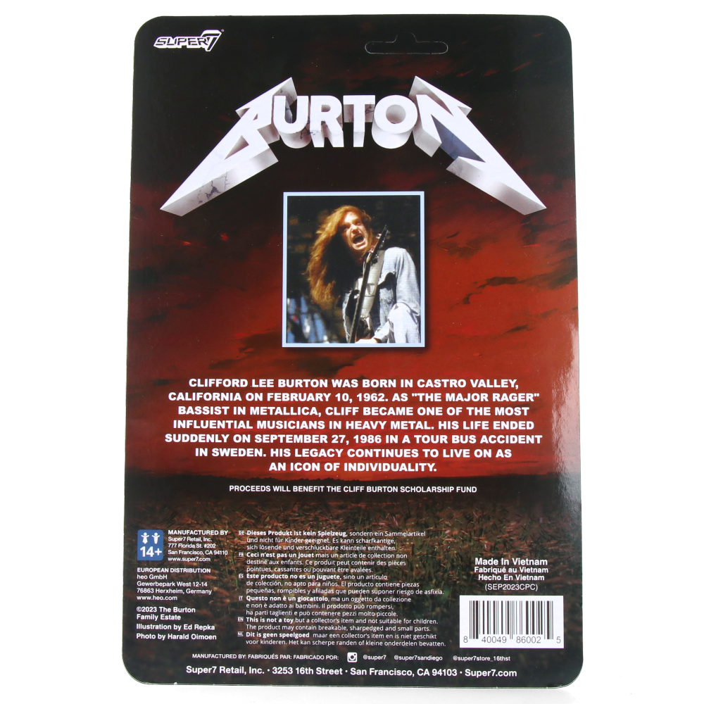 Cliff Burton Flannel Shirt Action Figure - Officially Licensed Metallica Bassist Collectible Toy for Fans & Music Memorabilia Enthusiasts - Perfect for Display, Gifts, and Rock Music Decor