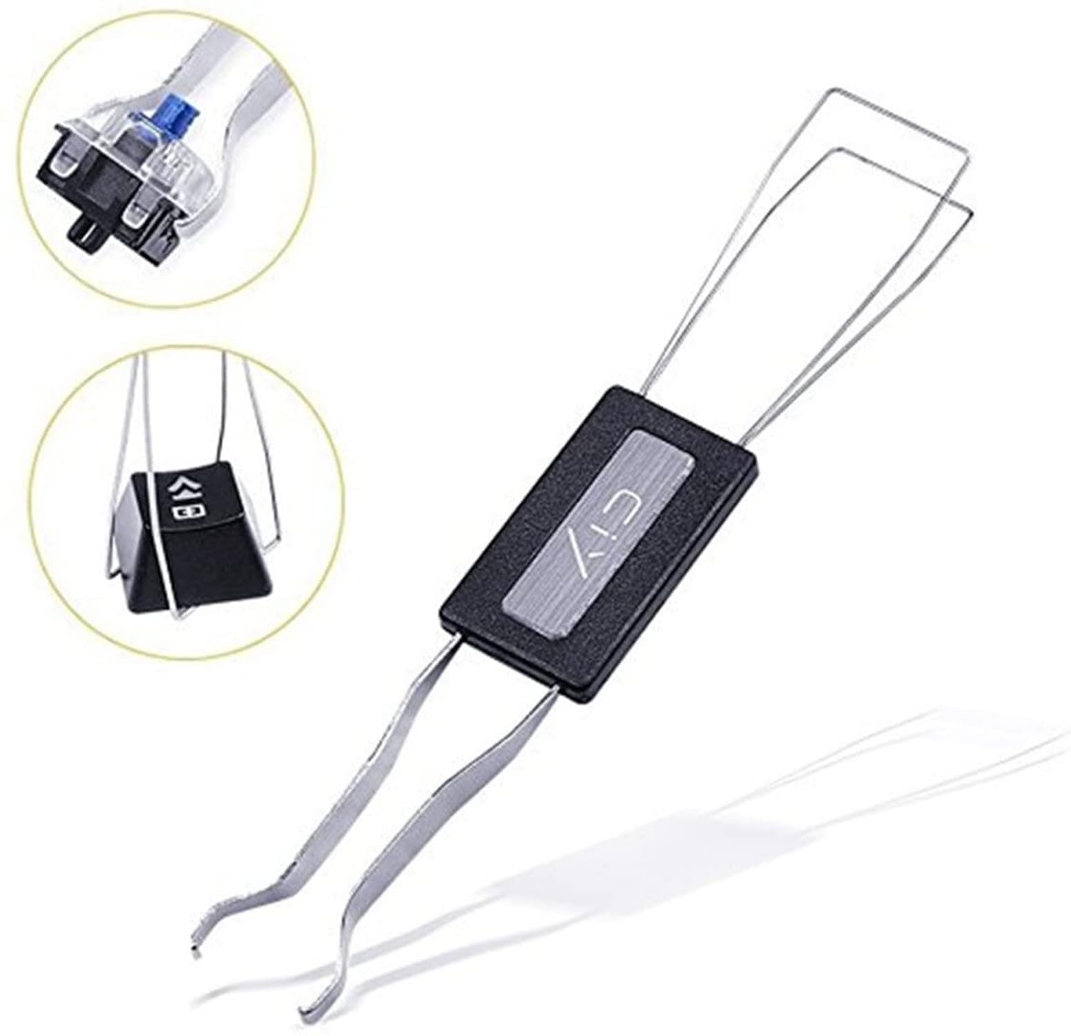 2 Pack Stainless Steel Keycap Switch Pullers - Durable Mechanical Keyboard Keycap Remover Tool for Cherry MX, Gateron, Kailh Switches - Perfect for Keyboard Maintenance, Cleaning & Customization