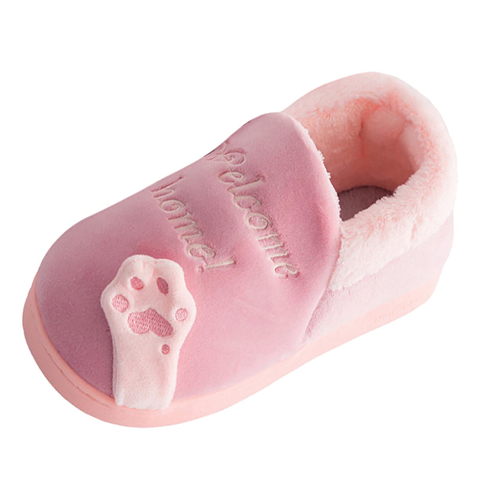 Gaoqi Cartoon Cat Non-Slip Slippers for Kids - Warm Winter Indoor House Shoes for Toddler Boys & Girls | Perfect for Home, Nursery & Playtime