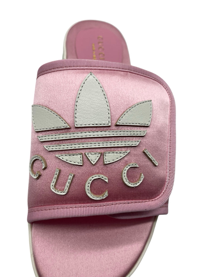 Gucci x Adidas Women's Platform Sandals Size 36.5 (US 6.5) - Fashionable Summer Shoes for Casual Outings & Beach Vacations