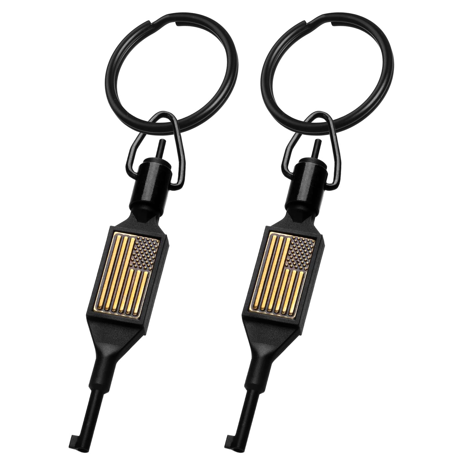 Universal Flat Swivel Handcuff Key with Detachable Keyring - 2 Pack for Standard Handcuffs | Emergency, Security & Law Enforcement Use