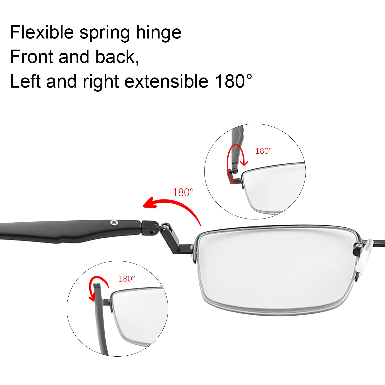Photochromic Progressive Multifocal Computer Reading Glasses with Spring Hinges - UV400 Protection Transition Lenses for Indoor & Outdoor Use - Perfect for Reading, Computer Work, and Sun Protection