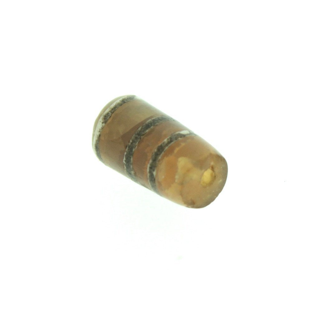 Authentic Ancient Tibetan Dzi Bead - 3 Lines Spiritual Protection Amulet for Meditation, Healing & Good Luck | Buddhist Jewelry & Feng Shui Accessory