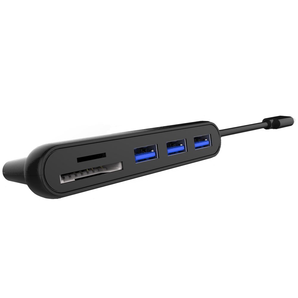 UPTab 5-in-1 USB C Hub with 3 USB 3.0 Ports & SD/TF Card Reader - Thunderbolt 3 Adapter for MacBook Pro/Air, iPad Pro, iMac, Mac Mini - Perfect for Office Work, Travel & Data Transfer