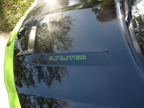 Dodge Charger 5.7L Cowl Hood Decals Pair - Gloss Black Vinyl Stickers for Car Customization | Perfect for Muscle Car Enthusiasts & Automotive Decoration