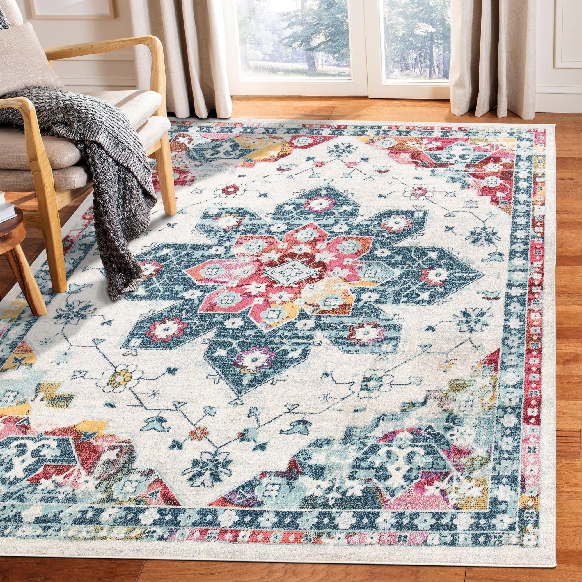 Signature Loom Natalie Oriental Area Rugs 10x13 - Premium Persian Living Room Rug - Luxury Turkish Carpet for Bedroom - Kashan Heriz Kirman Tabriz Design - Perfect for Home Decor & Interior Design