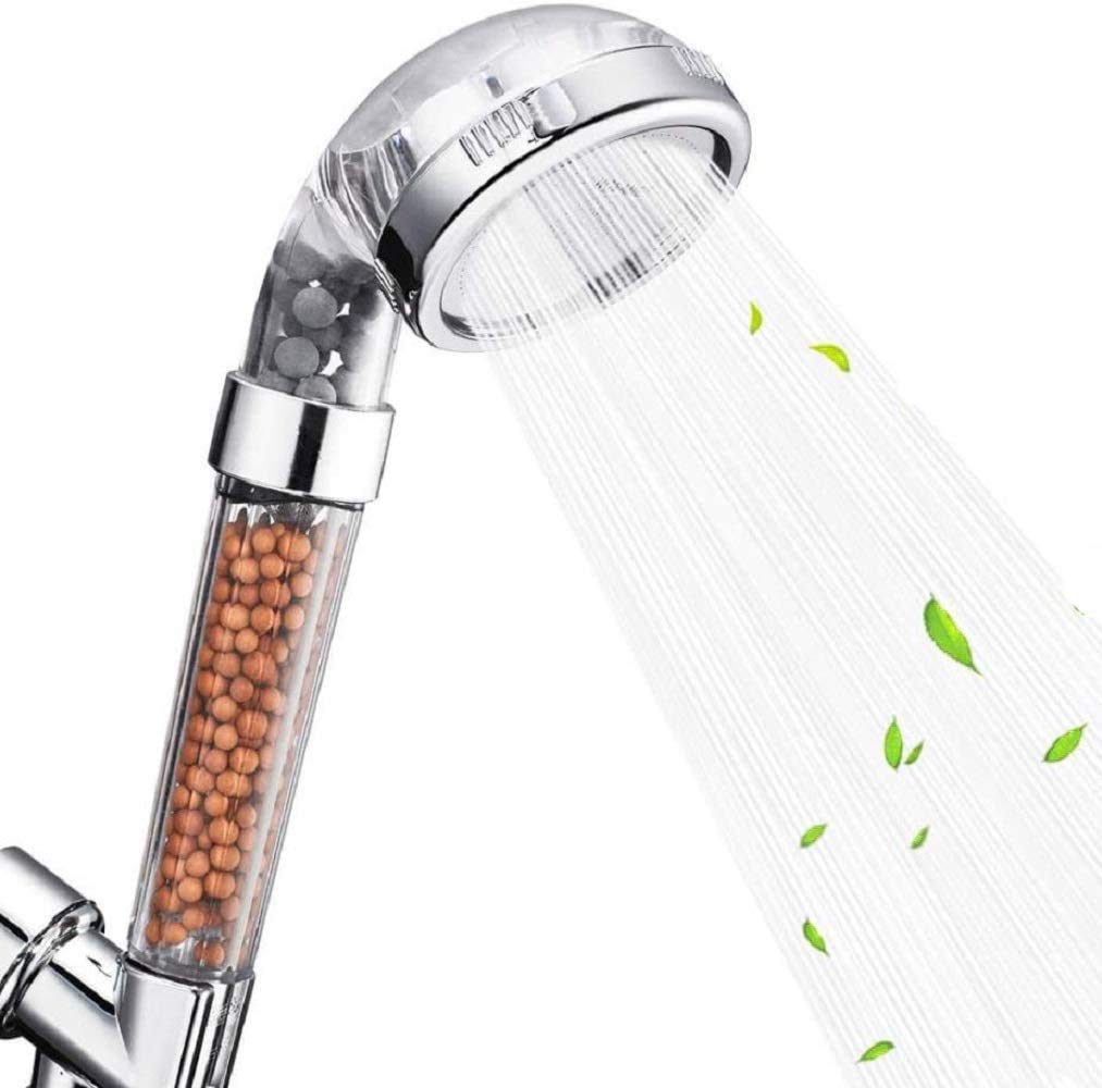 Firstone Adjustable Filter Anion Shower Head - High Pressure Water Saving Universal Handheld Shower for Hard Water & Low Water Pressure - Perfect for Bathroom, Spa & RV Use (Model FSSH0001)
