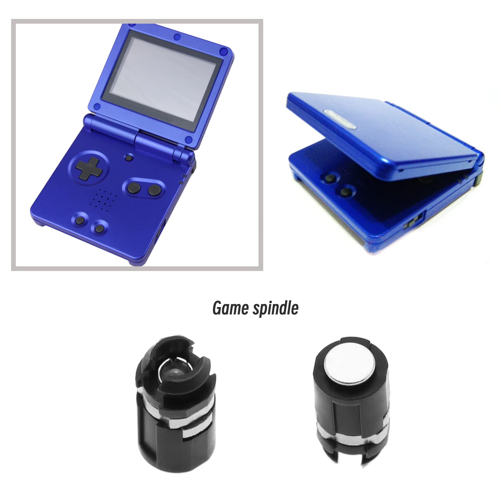 4pcs Black Hinge Axle Pins Replacement for Gameboy Advance SP - 12x5.7mm Video Game Console Repair Parts | Compatible with GBA SP System | Perfect for DIY Fixes & Console Maintenance