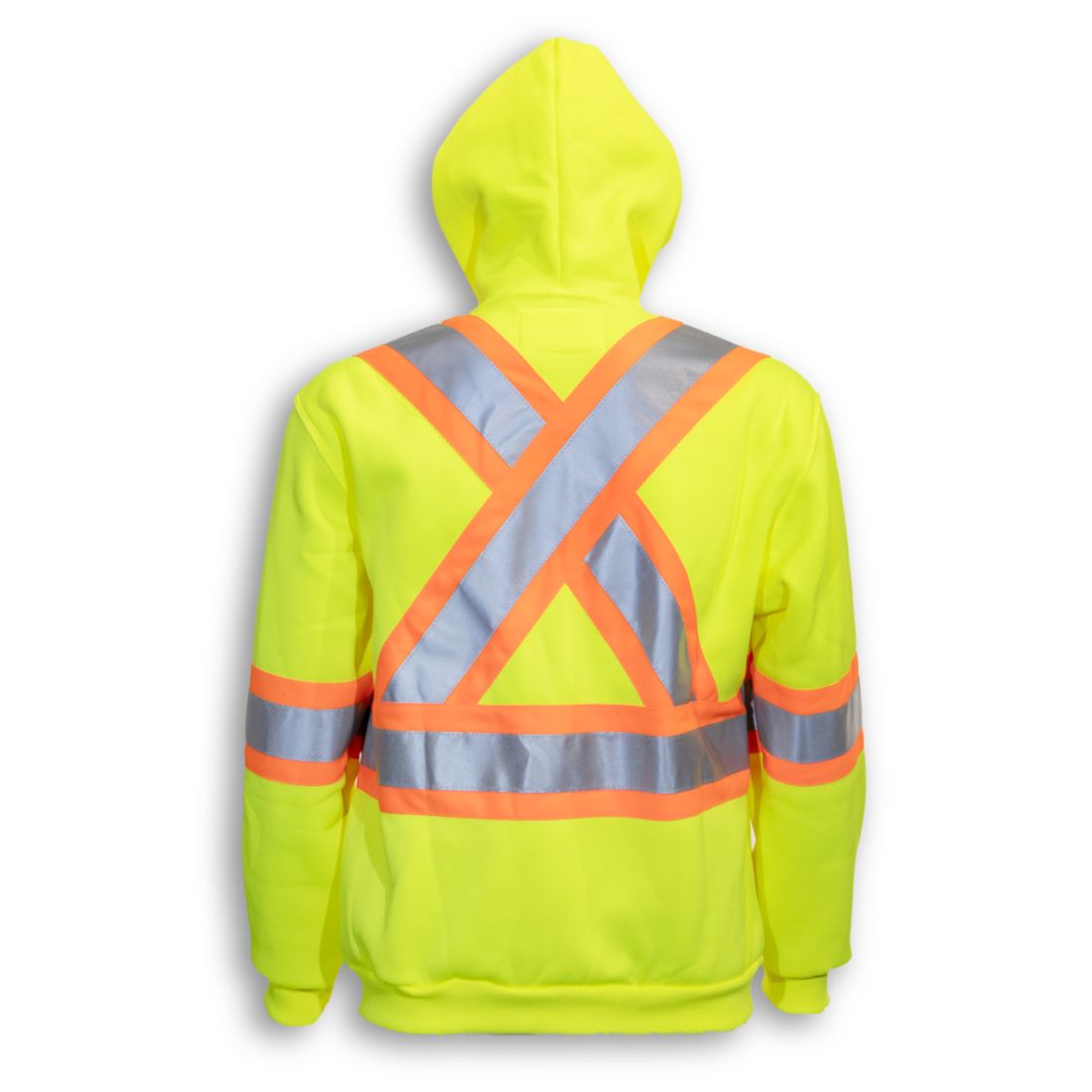 Big K Men's High Visibility 100% Polyester Hoodie BK3551 - Reflective Safety Jacket for Construction Workers & Outdoor Activities