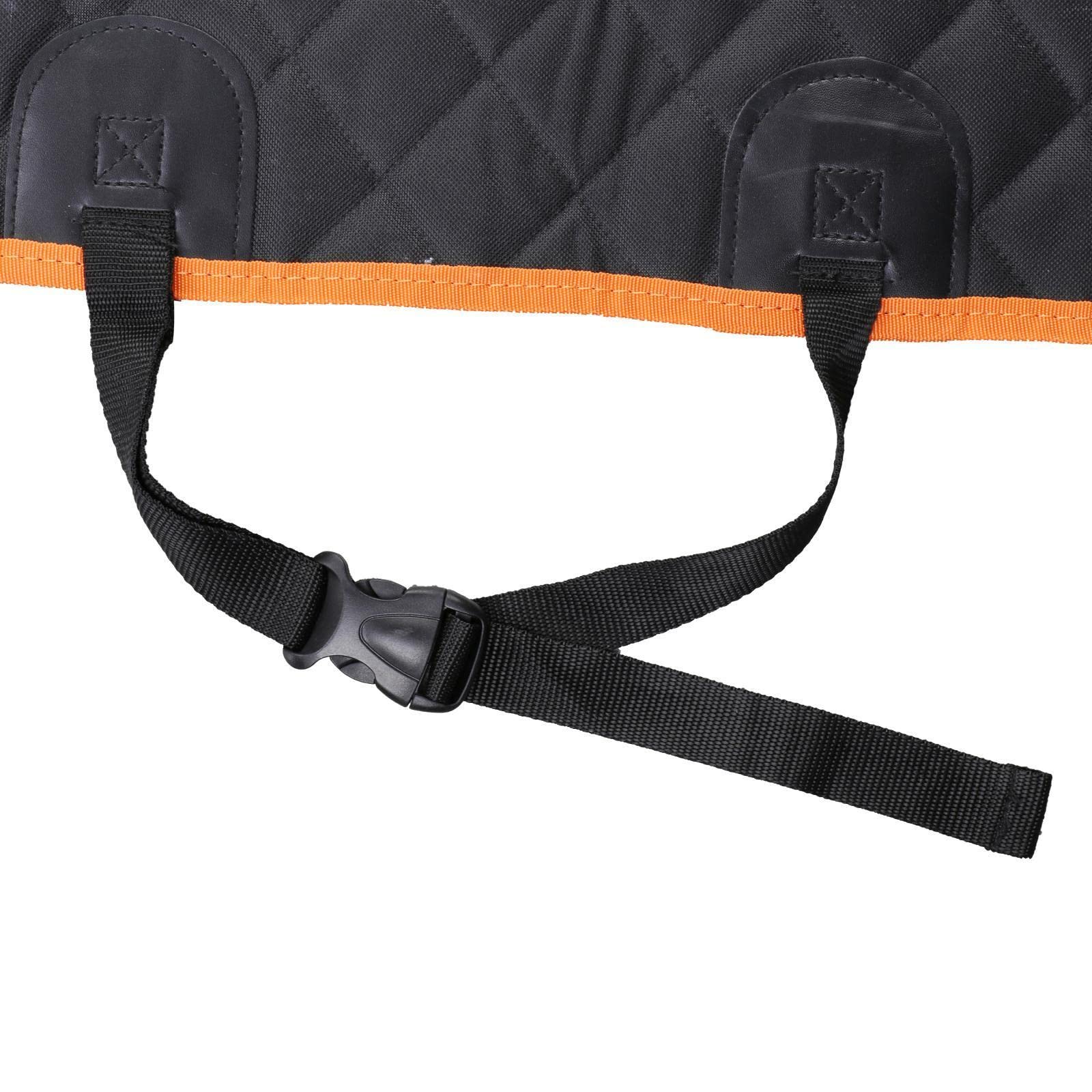 Enakshi Waterproof Pet Car Seat Cover for Dogs & Cats - Non-Slip Back Seat Protector with Orange Trim | Durable Dog Car Mat for SUV, Sedan, Truck | Perfect for Travel, Vet Visits & Daily Commutes