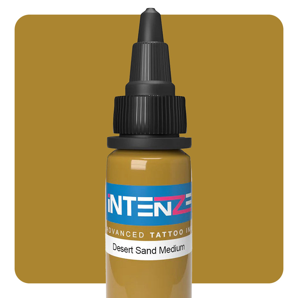 Intenze Tattoo Ink - Desert Sand Medium (1oz/2oz/4oz) - Professional Tattoo Supplies for Artists - Perfect for Realism, Portraits & Fine Line Tattoos