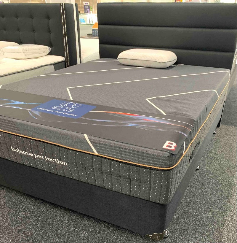 Balance Perfection Queen Size Mattress and Bed Frame Set - Premium Support for Back Pain Relief - Perfect for Master Bedrooms, Guest Rooms & Dormitories