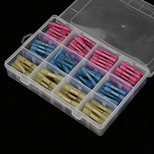 Alvinlite 200Pcs Heat Shrink Wire Connectors Kit - Waterproof Electrical Terminals for Motors, Home Wiring & DIY Projects | Secure Wire Connections for Automotive, Marine & Outdoor Use