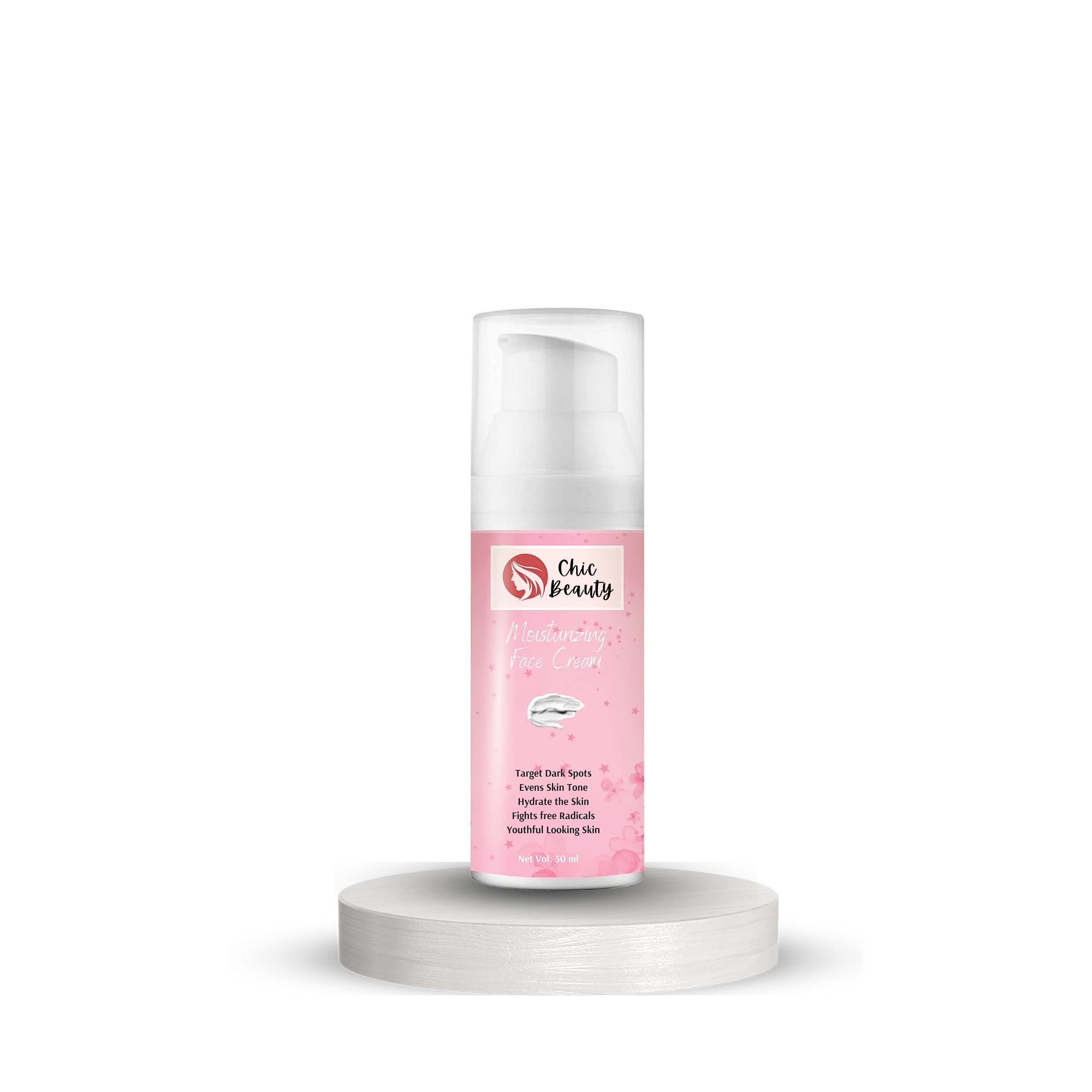 Chic Beauty Anti-Aging Moisturizing Face Cream 50ml - Hydrates Skin, Reduces Wrinkles | Day & Night Cream for Dry, Sensitive Skin | Perfect for Daily Skincare Routine & Travel