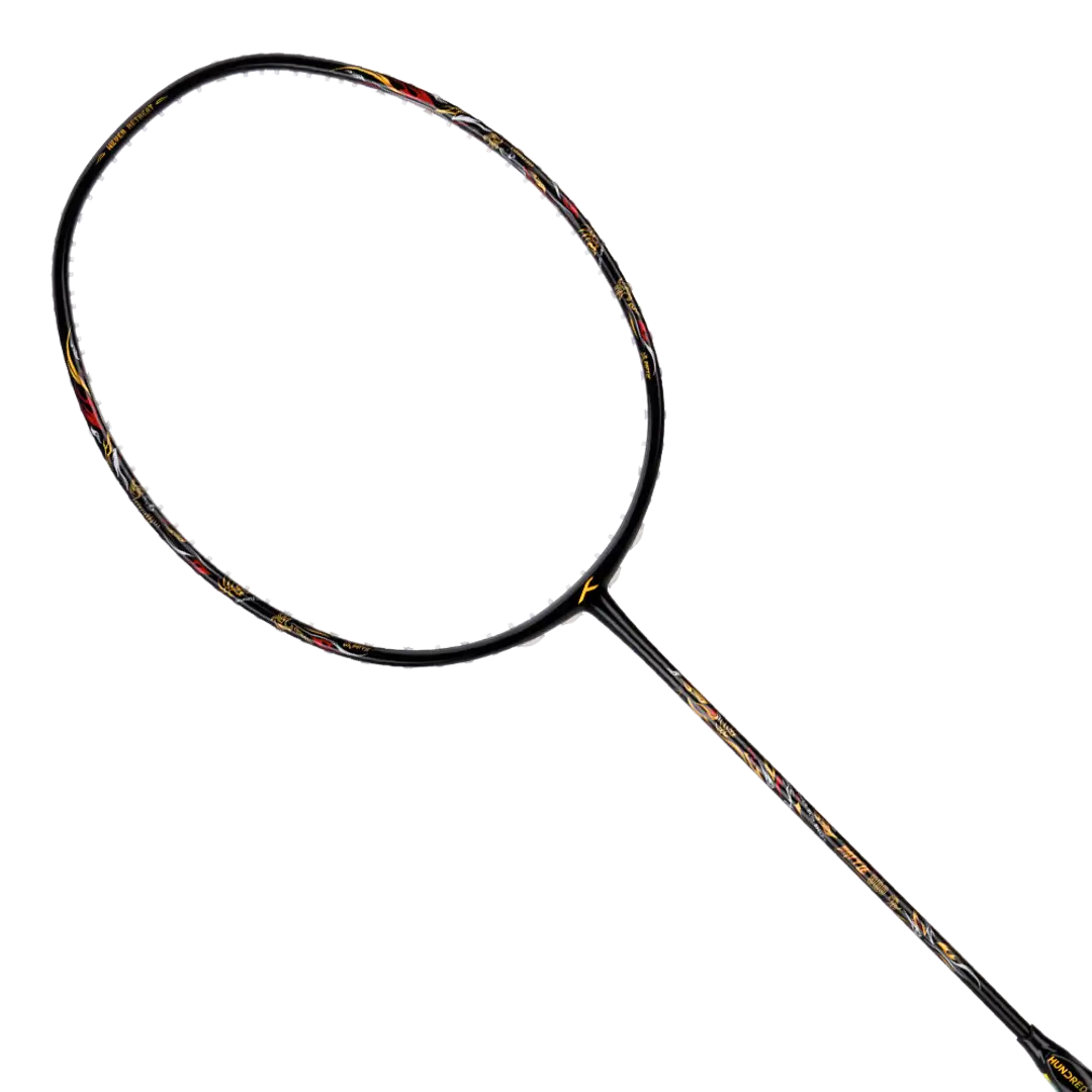 HNDRD Battle 900 Professional Badminton Racket - Lightweight Carbon Fiber Shuttlecock Racket for Advanced Players - Perfect for Tournaments, Training & Outdoor Games