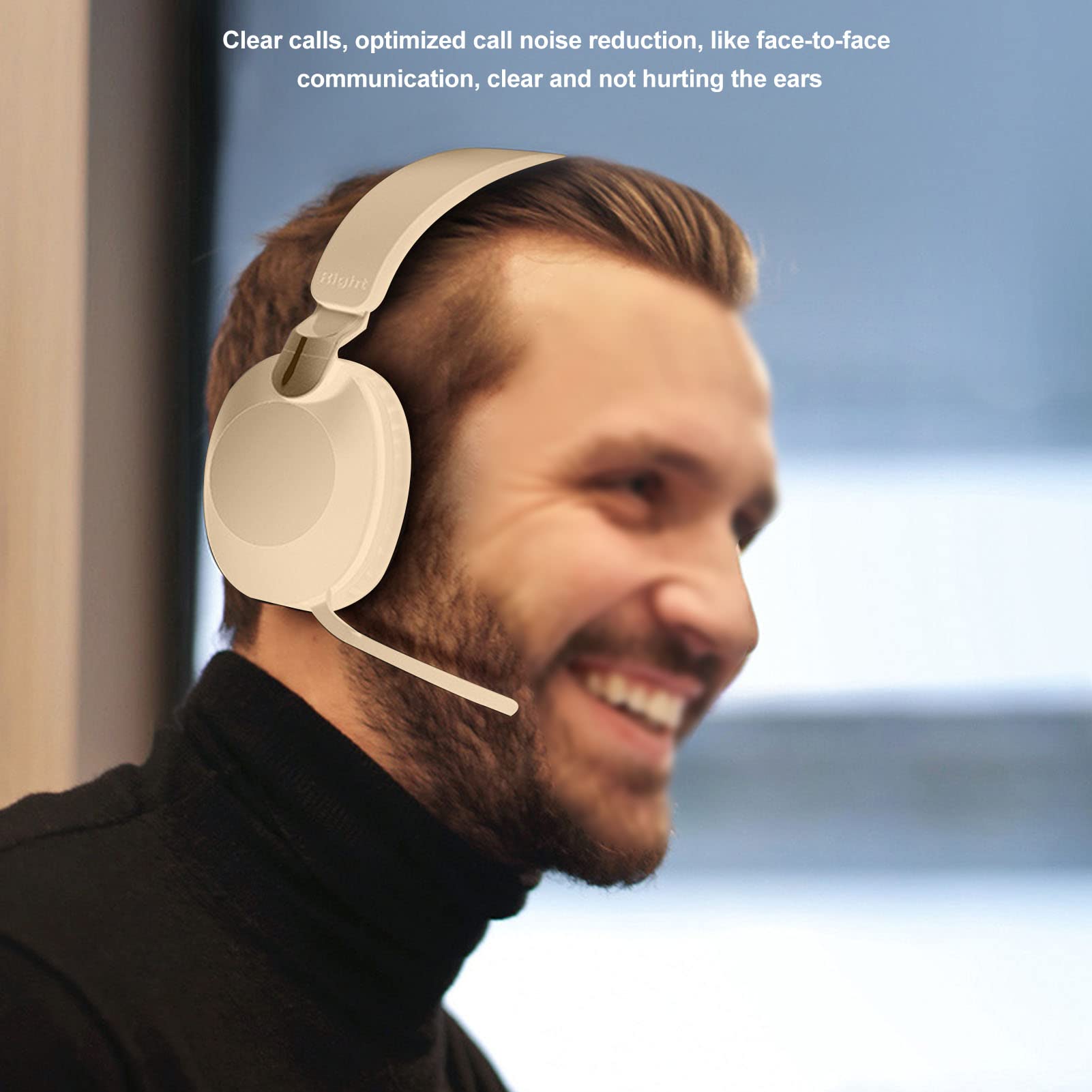 EIMSOAH 5.1 Surround Sound Gaming Headset with Microphone - Foldable Wired USB Type C Headphones for PC, Laptop, PS4, Xbox - Noise Cancelling Over-Ear Headset for Gaming, Streaming, Online Classes (Gold)
