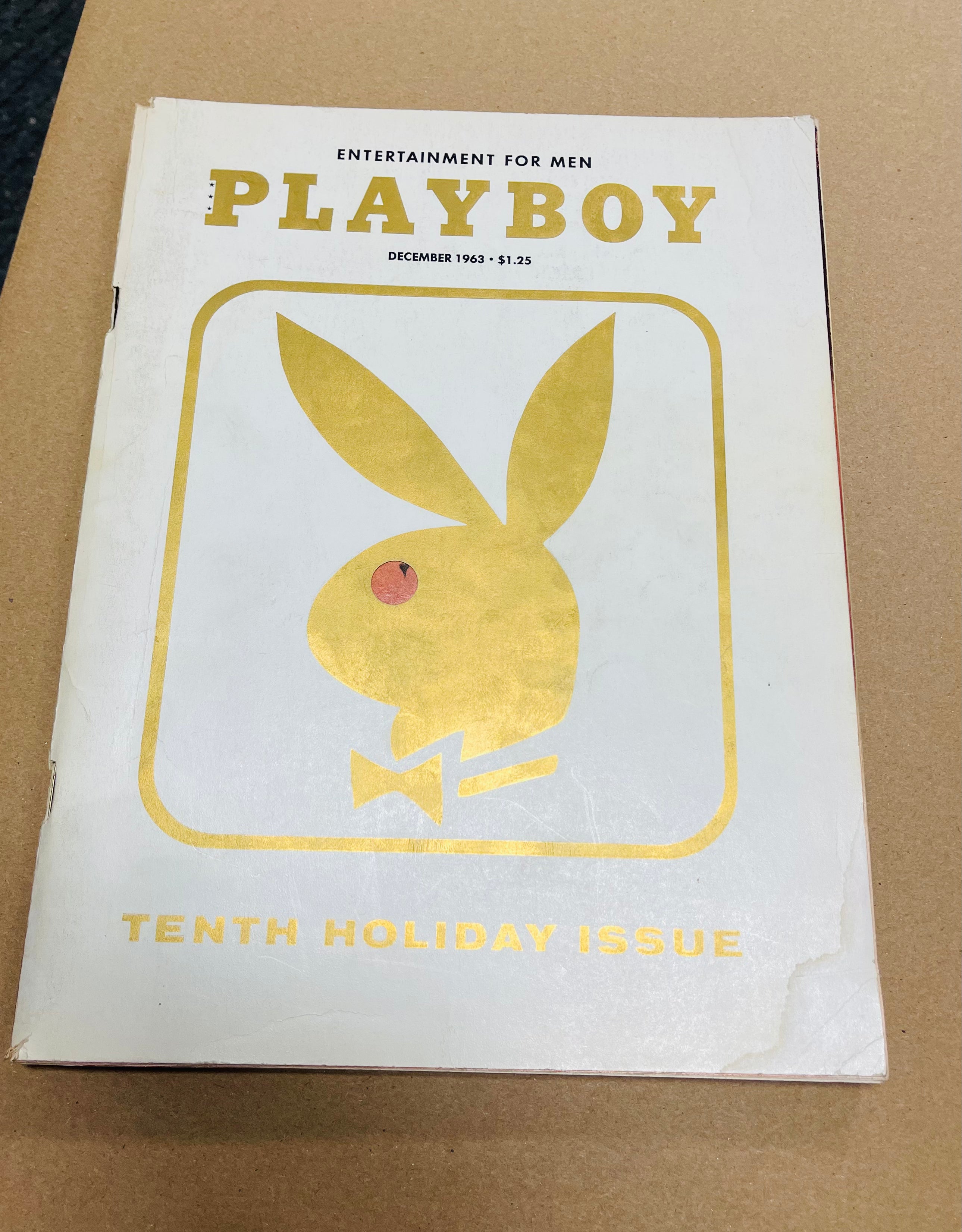 Vintage Playboy Magazine - December 1963 10th Anniversary Holiday Collector's Edition | Rare Retro Men's Lifestyle & Entertainment Memorabilia | Perfect for Nostalgic Gift, Pop Culture Collectors & Home Decor