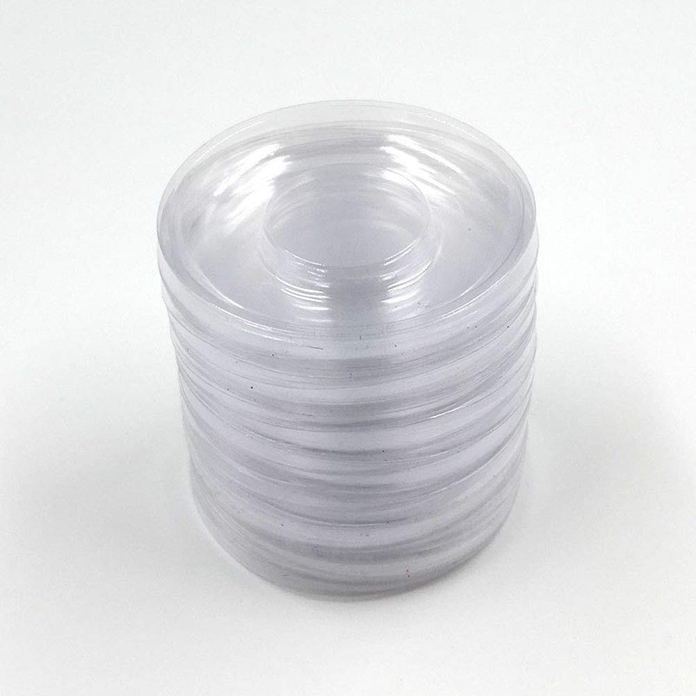 50-Piece Clear Round Plastic False Eyelash Tray Holders - Reusable Eyelash Storage Case with Circle Trays for Lash Extension Packaging & Organization | Perfect for Salon Professionals, Makeup Artists & Beauty Enthusiasts