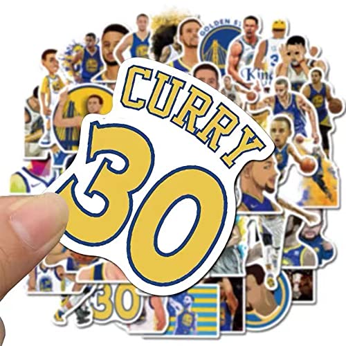 50 Pcs Basketball Star Stephen Curry Stickers - Small Vinyl Decals for Hydro Flasks, Laptops, Phone Cases, Computers & Water Bottles | Perfect for Sports Fans, School Supplies & DIY Decor