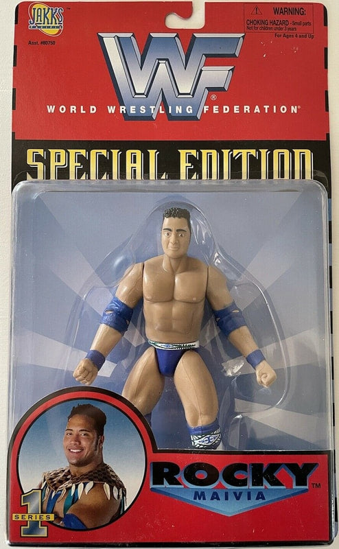 1998 WWF Jakks Pacific Special Edition Series 1 Rocky Maivia Action Figure - Exclusive Collectible Wrestling Toy for Fans & Display