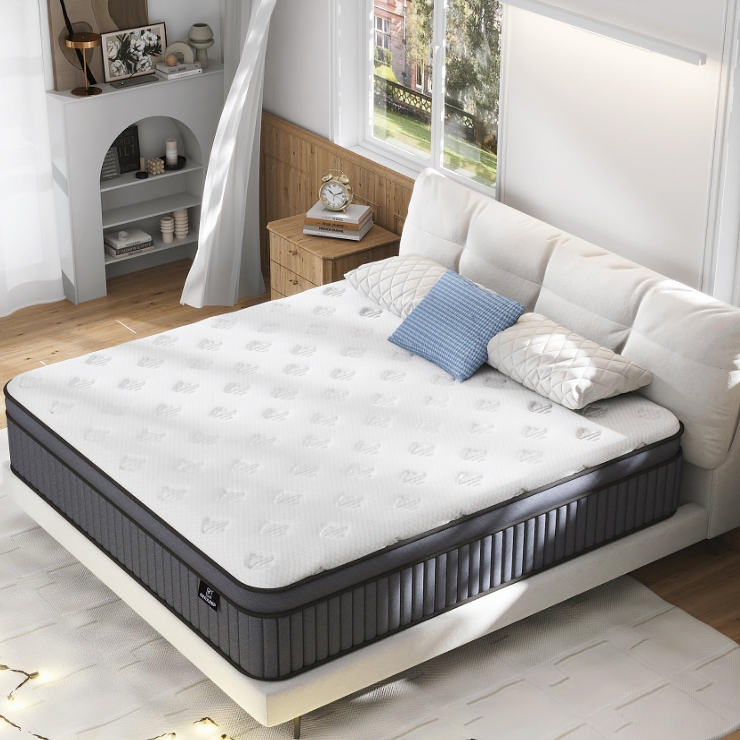 14 Inch King Size Hybrid Mattress in a Box - Gel Memory Foam & Pocket Springs for Pressure Relief, Back Pain Support & Edge Support | Perfect for Master Bedrooms, Guest Rooms & Home Comfort