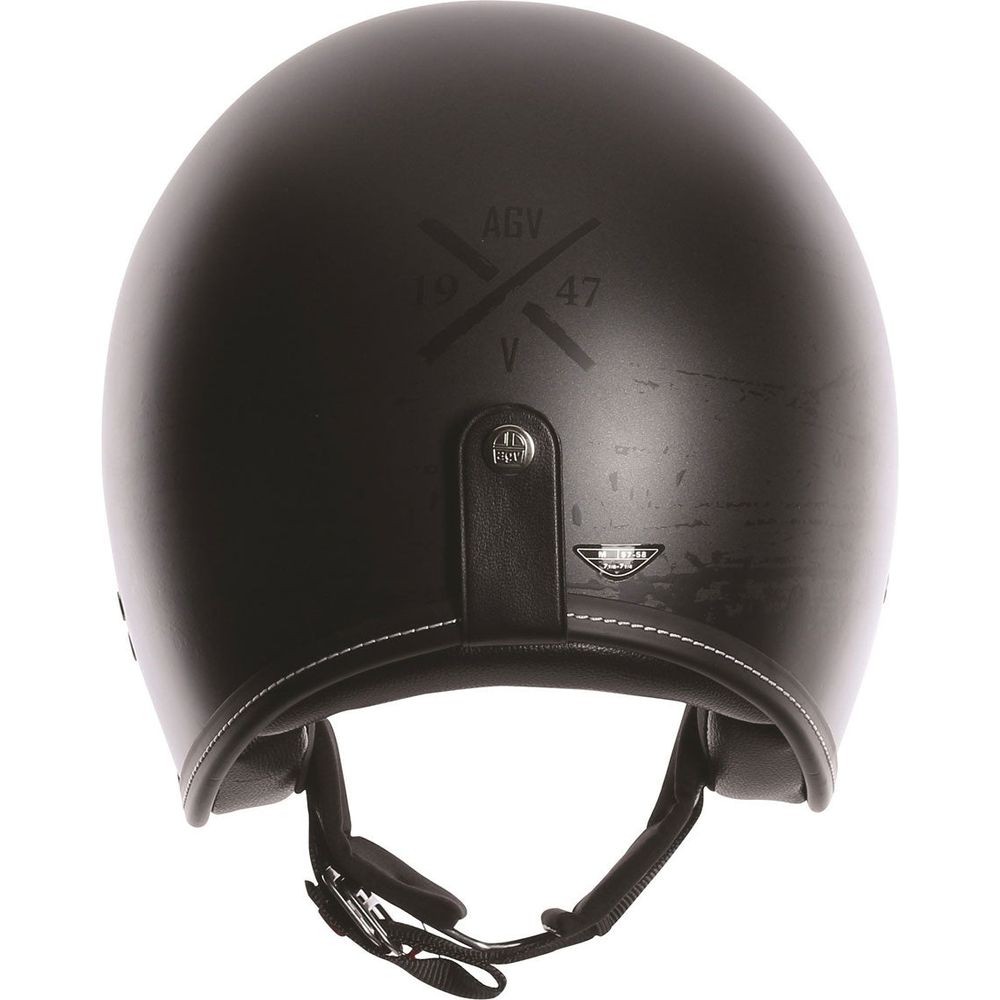AGV RP60 Full Face Motorcycle Helmet - Matt Black Finish for High-Speed Riding & Racing Protection