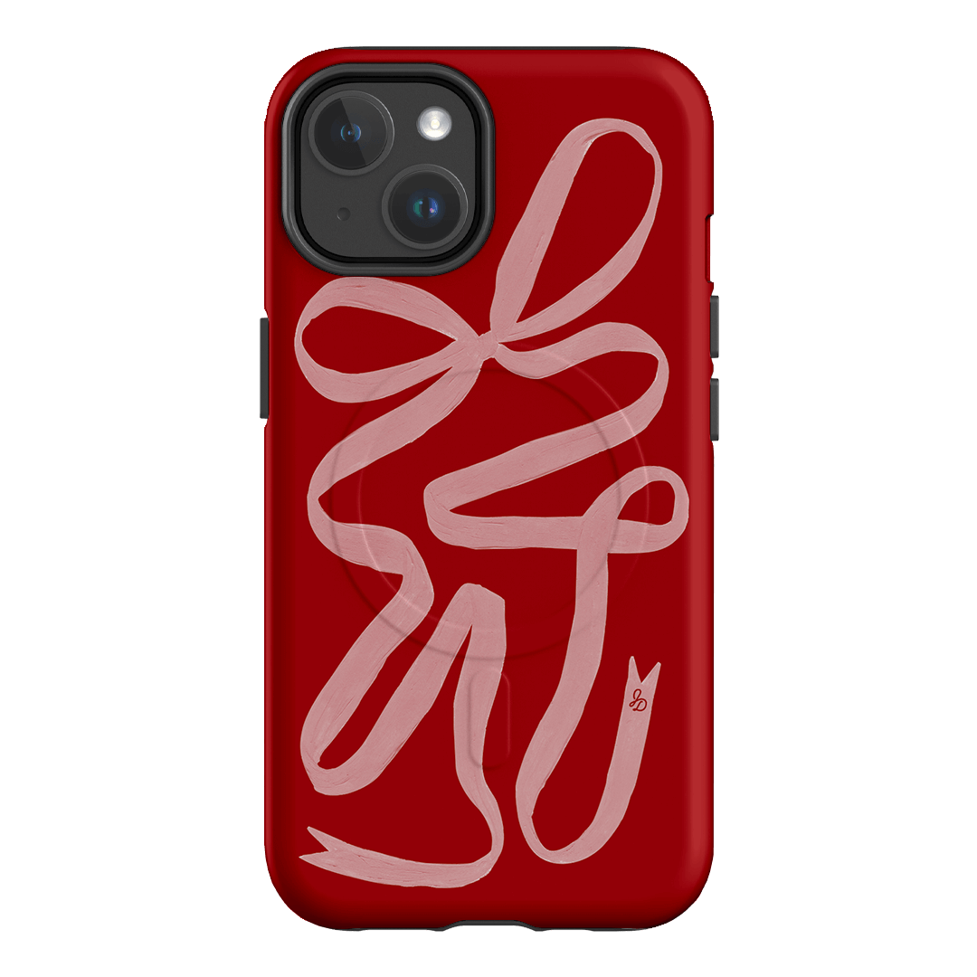 Cupid's Bow Ribbon Phone Case for iPhone & Samsung - Elegant Valentine's Day Gift for Her, Romantic Couple Accessory | Perfect for Dating, Anniversaries & Special Occasions
