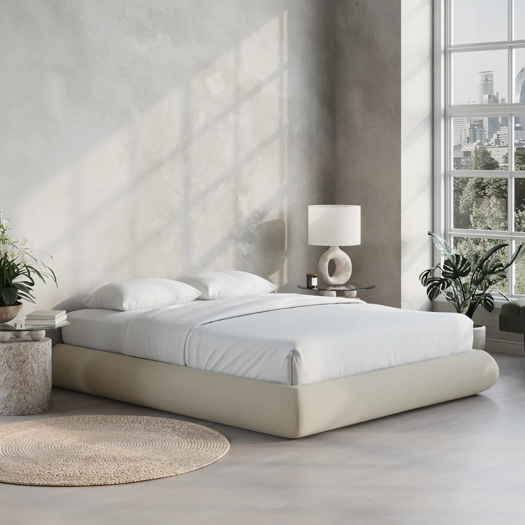 Luna Bed Frame | Modern Dune Style Platform Bed for Bedroom | Perfect for Contemporary Home Decor & Relaxation