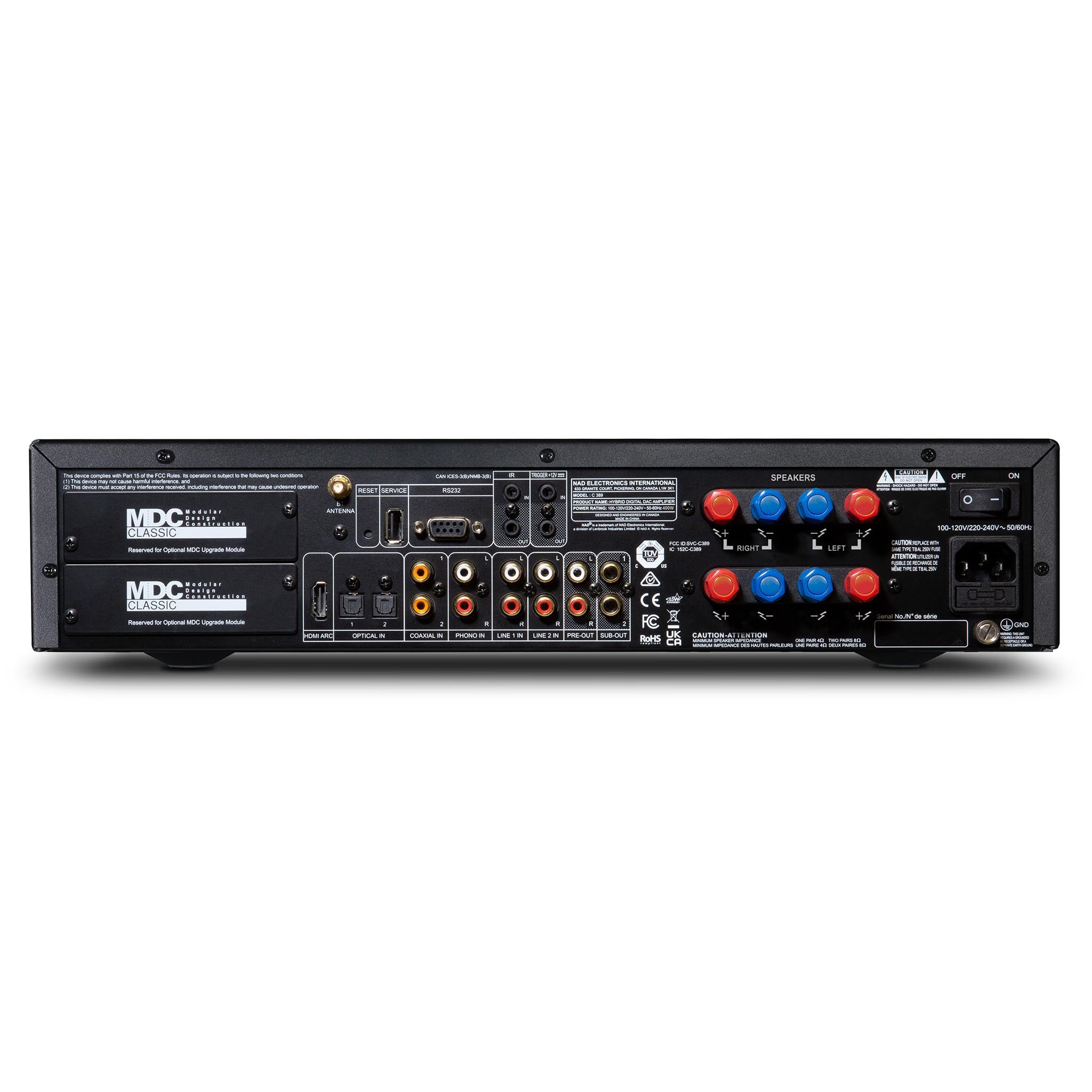 NAD C 389 Integrated Amplifier with Built-in DAC | High-Fidelity Audio System for Home Theater & Music Listening | Perfect for Audiophiles & Home Entertainment