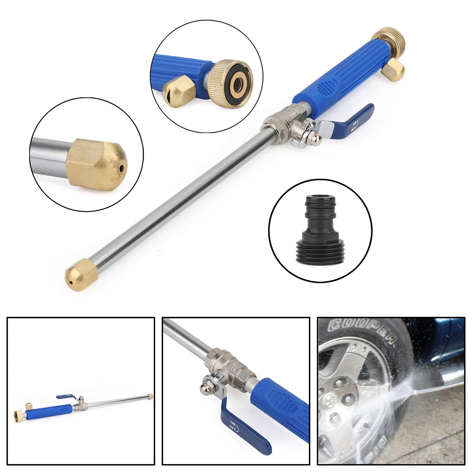 High Pressure Power Washer Water Spray Gun Nozzle Wand Attachment for Garden Hose - Perfect for Car Washing, Patio Cleaning & Outdoor Home Maintenance